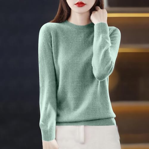 VBTAPA Cashmere Sweaters for Women Fashion Comfort Pullover Tops Casual Crewneck Dressy Long Sleeve Outfits2
