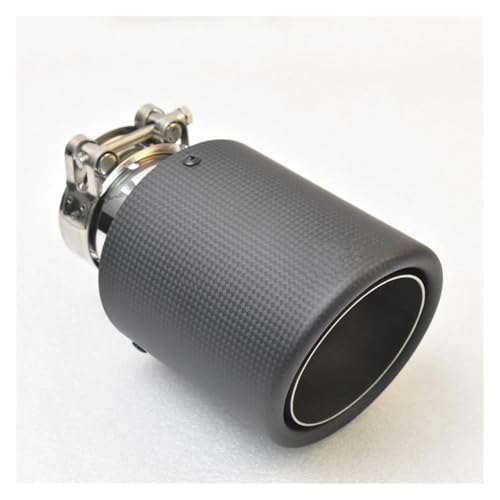 Pointe de silencieux d'échappement carbone noir mat universel pour tuyau auto 60mm à 114mm