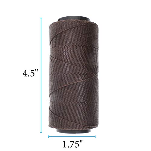 The Beadsmith Knot It Waxed Polyester Cord, Cedar Brown Color, 0.7mm Diameter, Light Wax, 144 Meters (472 Feet) Per Spool - Image 4