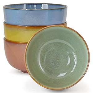 Earnest Living Keramik Salatschüsseln Set, 4 Stück