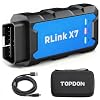 TOPDON J2534 VCI Tool, High-Speed EnhancedJ2534 VCI, J2534 Pass-Thru OEM Functions and Diagnostic Tool, Supports J2534/D-PDU/CAN-FD/DoIP, 8 Vehicle Brands Supported, RLink X7
