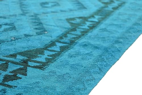 Tapis d'Orient Kilim Afghan en laine chromatique 100x146 au tissage à la main traditionnel
