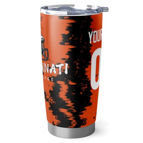 Image of ANTKING Cincinnati Tumbler 20oz Travel Mug Custom Number Name Gifts