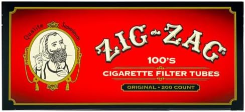 Zig Zag Full Flavor Red RYO Cigarette Tubes - 100mm Size 200ct Box (5 Boxes)