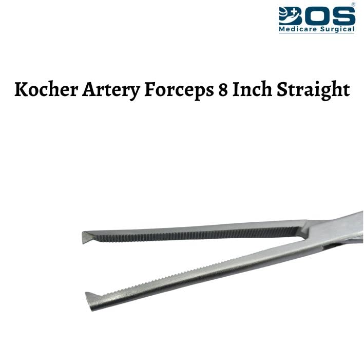 Image of Kocher Artery Forceps 8 Inch | Stainless Steel Surgical Hemostat Forceps for Clamping, Tissue & Blood Vessel Control in Medical Procedures