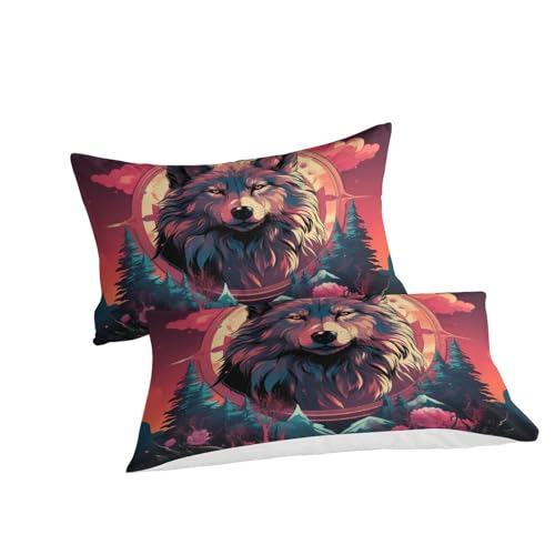Parure de lit 200x200 microfibre douce à fermeture éclair loup - 3