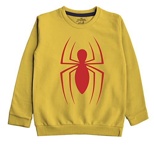 Image of minicult Spiderman Regular Fit Character Printed Full Sleeve Sweatshirt for Boys and Girls(Pack of 1)(15-16 Years)