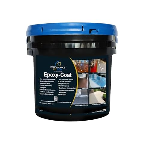PerformanceDIY Good Full Kit Epoxy Floor Coating- Black Base with Blue Gray Blend 1/4" Flakes-Light Flake Coverage,Covers 500 sq. ft.-for Garage,Basement, Patio,Commercial Floors,Concrete-Non-Toxic Cover