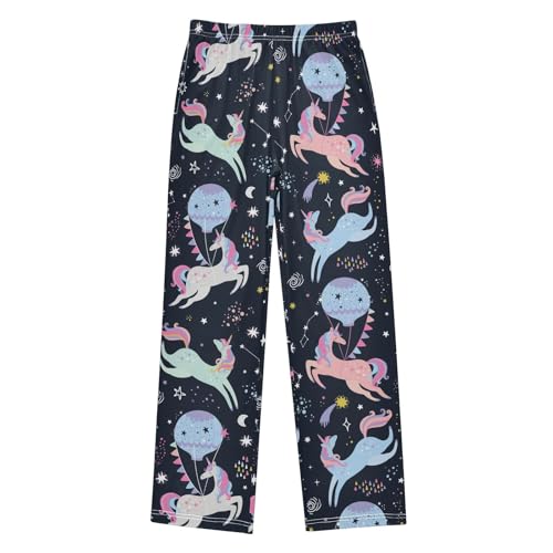 Boys' Pants Unicorn Hot Air Balloon Long Bottoms Jogger Pants Elastic Waist Trousers with Pockets S-XL
