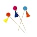 Talking Tables Boho, Llama Pom Picks, 12 pack, Multi-Colour (H18cm)