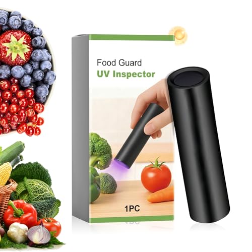 Linterna UV de seguridad alimentaria – Linterna de inspección portátil de 365 nm, detector de contaminación, herramienta de monitoreo para padres, cocineros, viajeros, restaurante, hotel, cocina