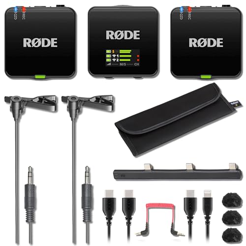 Rode Wireless GO III Dual-Channel Wireless Microphone System with 2x Omnidirectional Condenser Lavalier Microphones