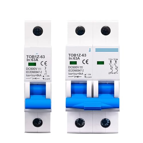 MCB 1P 2P DC 500V disjoncteur magnétothermique 16A pour coffret de protection de batterie en Y
