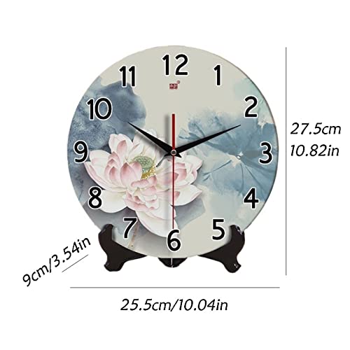 Reloj de cerámica creativo con base madera regalo original de boda 3