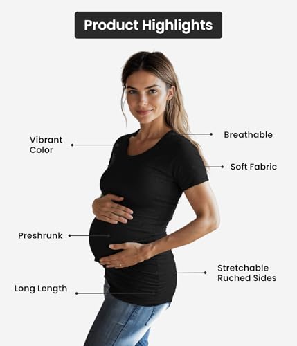 Decrum DE-WMATRNTYSET2-L Pack Of 3 Funny Coming Soon Pregnancy Shirt thumb #1