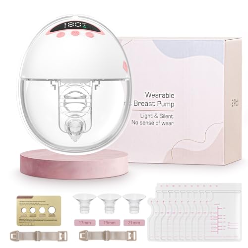 YXYaoZhengYiGeYi Wearable Electric Breast Pump, Hands-Free Breastfeeding Pump with 4 Modes & 12 Levels, Anti-Backflow, LED Display, 10 Breastmilk...