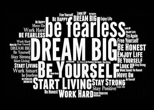 DULUDA 7x5 FT Inspirational Backdrop Positive Words Sayings Success Be