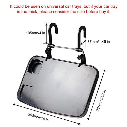 CPROSP Multi-Function Car Computer Desk Foldable Portable Car Lunch Desk Car Steering Wheel Seat Car Laptop Foldacle Desk Car Food Drink Table Cup Holder - Thumbnail 2