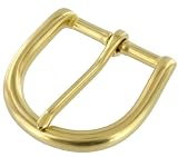 216 1 1/2" Natural Brass, Heel Bar Buckle, Solid Brass-LL