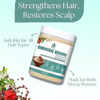 Havintha Natural Shampoo for Hair | With Amla Reetha Shikakai Methidana Hibiscus Bhringraj Brahmi and Flax Seed Powder | Herbal Shampoo | Men & Women 250 g (Pack of 6)