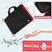 HSEOK Slim Laptop Case 13-14 inch Briefcase Compatible with MacBook Pro 14" M4/M3/M2/M1 2025-2021, 13.3" Mac Air/Pro, XPS 13/14 Most 13"-14" Notebooks,Red Edge