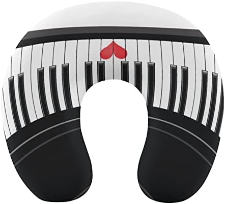 Heart Love Music Piano Neck Pillow U Shaped Memory Foam Travel Head Support Pillow for Women Men