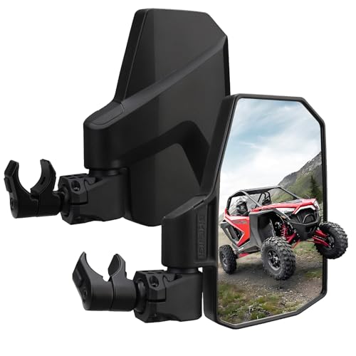 SHEJISI UTV Side Mirrors – Fits almost all UTVs (except full doors)，Compatible with Polaris RZR...