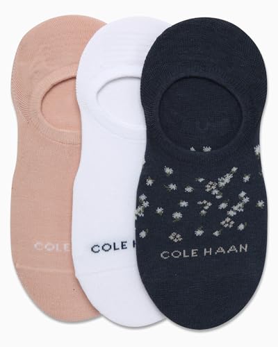 Cole Haan Women's No Show Socks - 3 Pack Soft Cushion Invisible Low Liner Socks for Flats, Loafers, Boat Shoes (Size 4-10)4