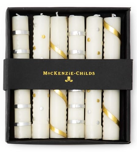 MacKenzie-Childs Mini Dinner Candles - Stars - Set of 6