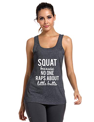 Fannoo Tank Tops For Women-Womens Funny Saying Fitness Workout Racerback Tank Tops Sleeveless Shirts Grey #TOP2