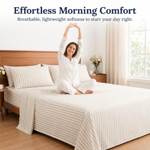 Image of Chaps King Size Sheet & Pillowcase Sets- 6 Piece, Deep Pocket, Wrinkle Free