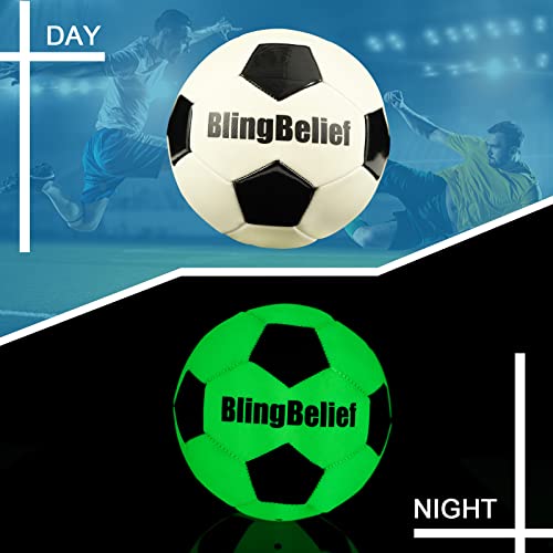 Image of Super Bright Glow in The Dark Baseball,Soccer Ball,Volleyball,Football, Light Up Luminous Baseball, Official Size and Weight Football, Recreational Use Practice Volleyball