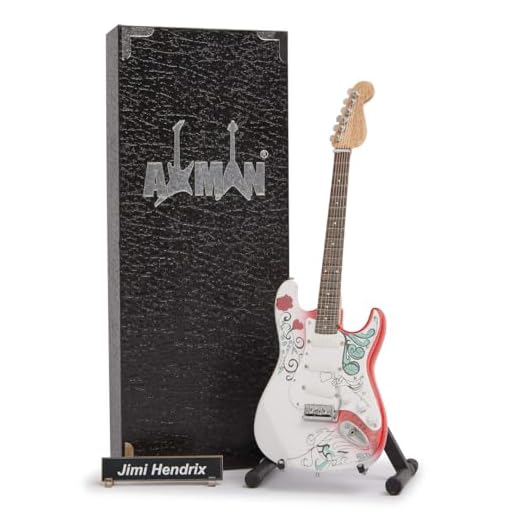 Axman Jimi Hendrix - Guitarra en Miniatura - Regalos Musicales - Adorno Hecho a Mano