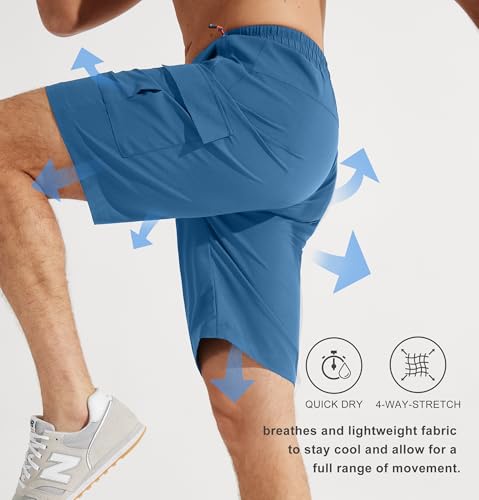 Libin Men's Hiking Cargo Shorts Lightweight Quick Dry Athletic Casual Shorts for Golf Outdoor Active Zipper Pockets3