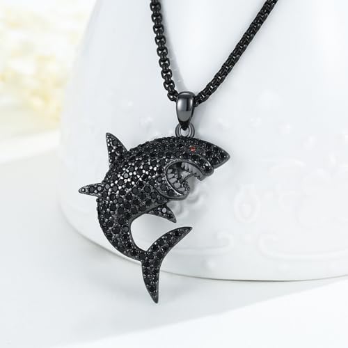 KiiKii Viking Necklace for Men 925 Sterling Silver Viking Runes Baphomet/Tree of Life/Shark Pendant Norse Mythology Protection Jewelry Gifts for Birthday Christmas4