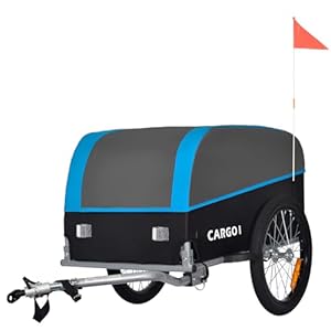Tiggo VS Cargo I Fietsaanhanger, inklapbaar, met groot laadvlak: 75 x 46 cm (b x d), ca. 120 liter volume