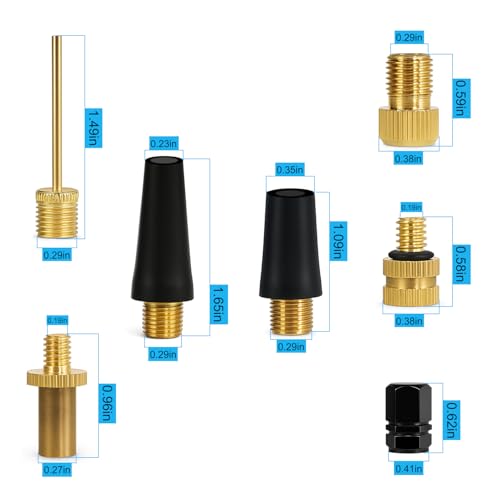 14PCS Air Pump Adapter Kit, with Ball Inflator Needles and Air Pump Nozzles for Inflatable Pool Toys, Bike Tires, Air Compressor, Air Mattress, Basketball