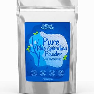 Blue Spirulina Powder - 100% Pure Superfood Supplement - Brilliant Blue Natural Food
