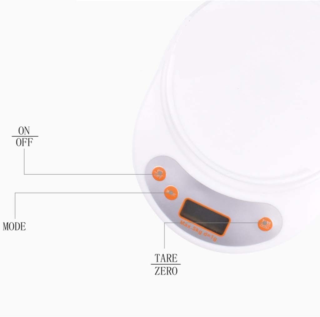 Wagi elektroniczne Wysokiej precyzji elektroniczna waga kuchenna Mini wielofunkcyjna waga spożywcza z odłączaną misą Funkcja tarowania(Jeden kolor-2kg/0,1g