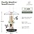 Kingsyard Metal Bird Feeders for Outdoors Hanging, Wild Bird Feeder with Large 11.5" Protective Dome and 8" Removable Tray, 3 lb Seeds Capacity (Black)