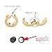 6 Pairs 9MM Non Piercing Cip on Hoop Earrings 8MM Magnetic Fake Gauges Earrings Studs