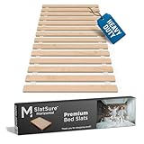 Meliusly Twin Bed Slats 37x75 – Heavy Duty 0.6 Inch Thick Replacement Wood Slats for Twin Size Bed Frame, Slatted Bed Base with Under 2.5 Inch Spacing, Wooden Mattress Support Slats for Platform Bed