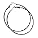 IDB Stainless Steel Big Hoop Earrings - 2.32" x 2.48" x 0.07" (59x63x2mm) - Multiple Colors to choose from (Midnight Black)
