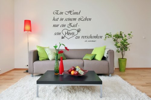 Wandtattoo Spruch „Hunde Und Katzen Sind Engel...“ – 1000x600 Mm, Selbstklebend, Schwarz