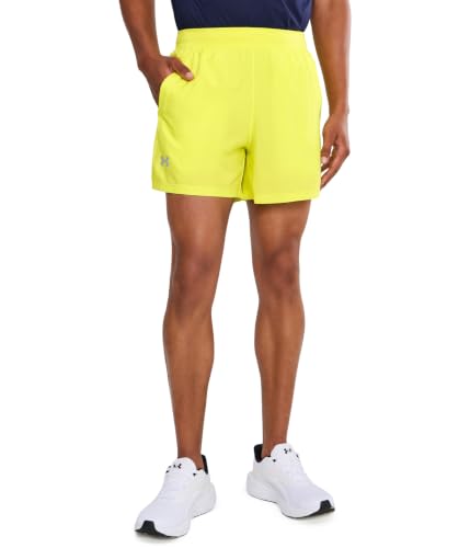 Under Armour Men's Launch Run 5-Inch Shorts, 738 Yellow, XS