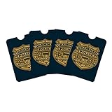 GRAPHICS & MORE Grammar Police Badge Funny Credit Card RFID Blocker Holder Protector Wallet Purse Sleeves Set of 4