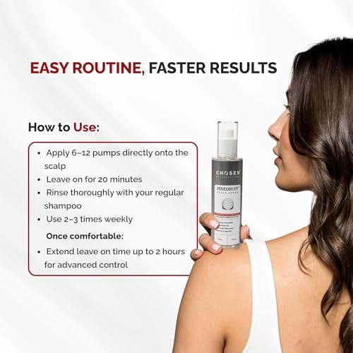 Image of Pinedruff Antidandruff Pycnognol Scalp Serum | Antioxidant-Rich Formula for Scalp Hydration & Dandruff Control | Soothes Dryness & Supports Scalp Health | Suitable for Teens & Adults | 100 ml