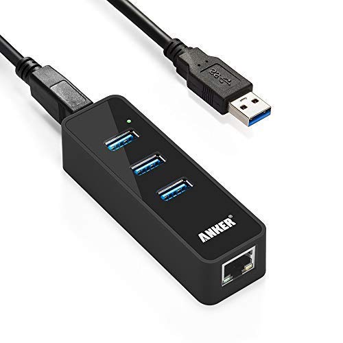 image for Anker 3-Port USB 3.0 HUB with 10/100/1000 Gigabit Ethernet Converter (