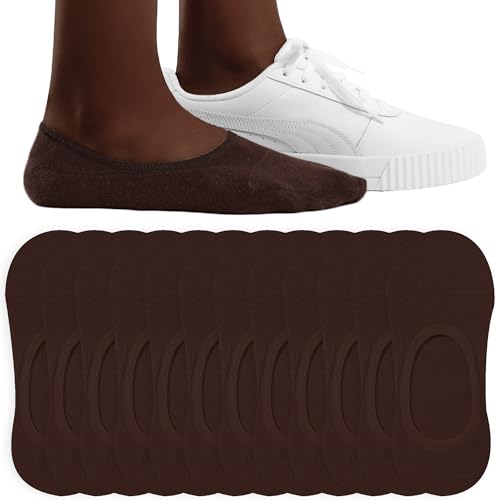 Image of Eedor No Show Socks Women - Low Cut Ankle, Non Slip | Breathable Cotton & Spandex, Flat Boat Line Invisible Socks with Silicone Heel Grips, for Flats, Heals, Loafers