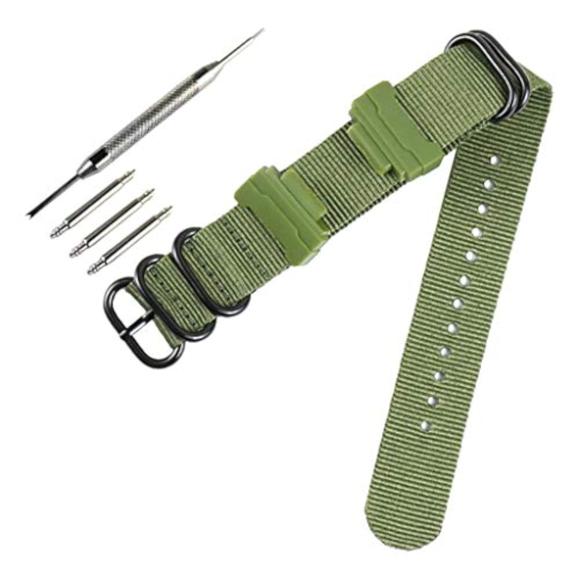 Watch Band Wrist Watch Strap Link Connector, 14mm Solider Green